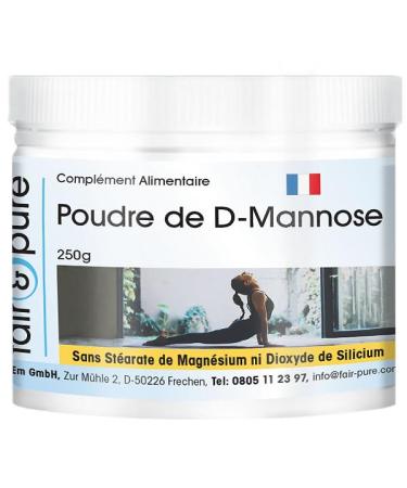 Fair & Pure® - D-Mannose powder 250 g with riboflavin (vitamin B2) - pure, without additives - highly dosed and bioavailable - German quality manufacture