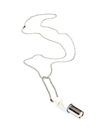 Lovetuner Breathing & Meditation Tuning Necklace 528 Hz Whistle |528 Hz Solfeggio Frequency |Breathwork Necklace Mindfulness Device for Anxiety & Stress Relief Through Sound Healing White Ball Chain