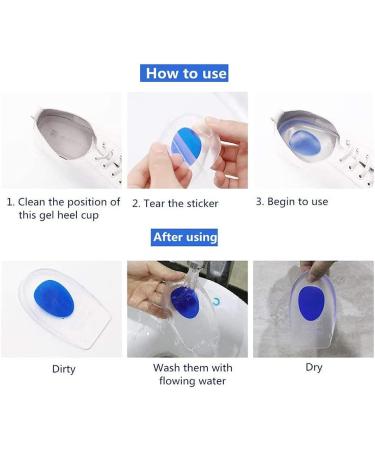 Buy Gel Heel Spur Insoles - Silicone Heel Pads & Cups for Plantar Fasciitis | Large Size - Buy Online on GoSupps.com