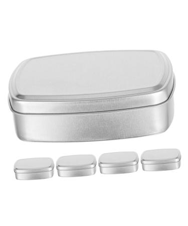 BUGUUYO 5pcs Box Balm Box Candy Jar Empty Cans Candy Case Aluminum Soap Boxes Metal Case Portable Candy Box
