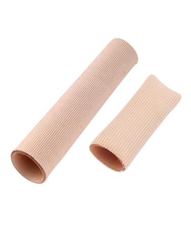 Healeved 2pcs Toe Cover Silicone Finger Sleeve Elasto Gel Silicone Gel Leg Finger Cap Toe Cushion Sleeve Toe Silicone Protector Nylon Khaki Finger Protector Hole Toe Sleeves Toe Covers Hole