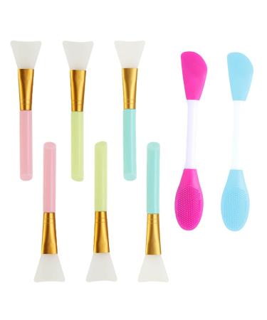 8-Piece Set Silicone Mask Brushes Beauty Tool Soft Silicone Face Mask Brush Hairless Flexible Silicone Brusher Easily And Evenly Apply a Thin Layer Of Skincare Products