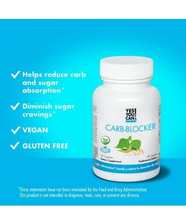 Organic Carb Blocker: Metabolism Booster, Calorie & Carb Reduction - 30 Capsules, Gluten-Free - Buy Online on GoSupps.com