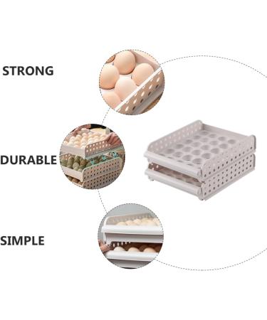 Artibetter Serving Tray Containers Storage Box 1pc - out Egg Box Double- layer Stable Household Egg Holder Egg Storage Box Egg Container Flat Storage Stackable - Buy Online on GoSupps.com