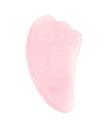 Jovivi Natural Rose Quartz Stone Gua Sha Scraping Massage Tool Wing-Shape Healing Crystal Guasha Board Facial Massager Traditional Scraper Tool A: Rose Quartz Stone