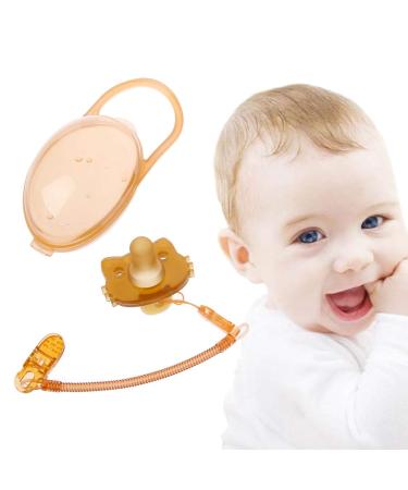 Appeas Baby Pacifier - Safe Silicone Nipple with Storage Box & Chain Clips - Cute & Transparent for Boys - International Shipping - Buy Online on GoSupps.com
