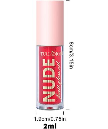  PUCHEN Moisturizing Lip Oil | Fruit Flavored Lip Gloss Moisturizing Oil for Dry Lips Lipstick for Women Gloss Stick for a Natural and Healthy Look - Buy Online on GoSupps.com