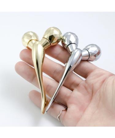 Face 3D Roller Massage Board | Magic Metal Eyes Creme Massage Tool - B-Silver - Buy Online on GoSupps.com