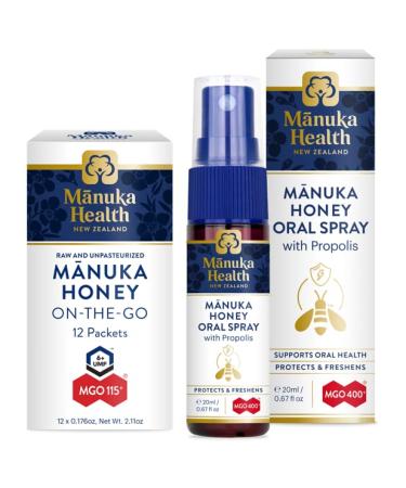 Manuka Health Manuka Honey On-The-Go MGO 100+ 12 Packets 0.176 oz (5 g) Each