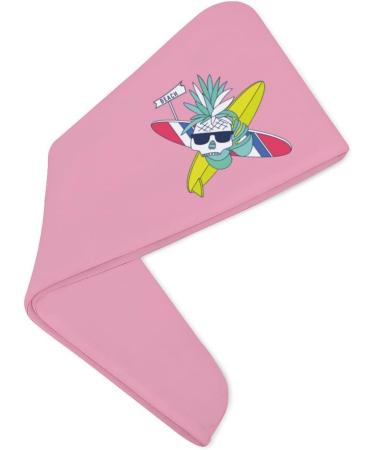 Buy Surfboard Skull Pineapple Microfiber Hair Towel Wrap - Super Absorbent Hair Turban for Women | 10"x26" | International Shipping Available - Buy Online on GoSupps.com