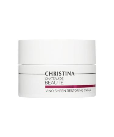 -CHRISTINA- Chateau de Beaute Vino Sheen Restoring Cream with Vitamin E | Antioxidant-Rich Formula for Radiant Nourished Skin | Face Repair Cream for Combating Rosacea Dryness and Aging 50ml