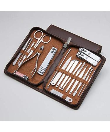 PSGS 20/14/10/6pcs Stainless Steel Nail Clippers Fingernail Toenail Nail Cutter Scissors Grooming Kit Pedicure Manicure Tools (Color : A5 20Pcs)