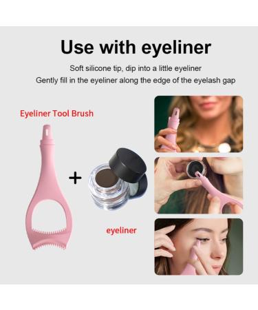 POPETPOP Eyeliner Stencils Silicone Eyeliner Eyelash Applicator Tool Mascara Drawing Aid Silicone Eyeliner Tools - Buy Online on GoSupps.com