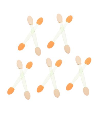 IWOWHERO 100pcs Double Ended Eyeshadow Brush Eye Makeup Applicator Double-sides Eye Brush Sponge Brush Eyeshadow Makeup Tool Makeup Brush Sponge Eyeshadow Stick Cosmetic Applicator 6.5x1.3cm Green