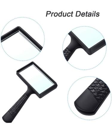 Rectangle 5X Handheld Magnifier for Reading Books Map Hobbies Learning Fault Finding Better Life - Buy Online on GoSupps.com