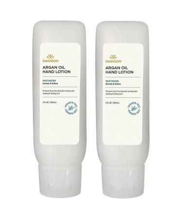 Swanson Argan Oil Hand Lotion 4 fl Ounce (118 ml) Lotion (2 Pack) 4 Fl Oz (Pack of 2)