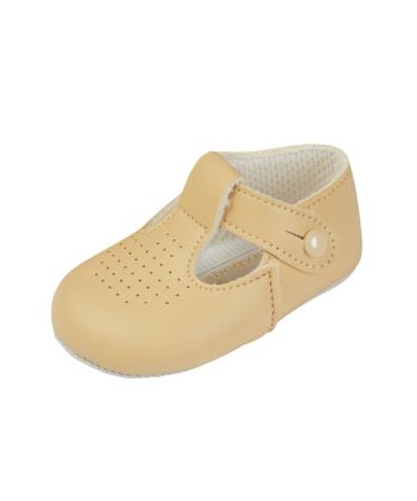 Early Days Baypods Baby Shoes for Boys & Girls Soft Soled Pre Walker Shoes Soft Faux Leather Baby Boys & Baby Girls Shoes B625 T Bar Style Shoe with Hole Punch Made in England 2 UK Child Barley