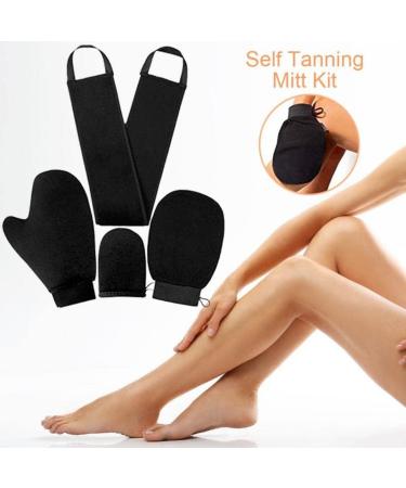 4Pcs Reusable Self Tan Applicator Tanning Gloves | Body Cleaning Glove & Self Tanning Mitts Set - Buy Online on GoSupps.com