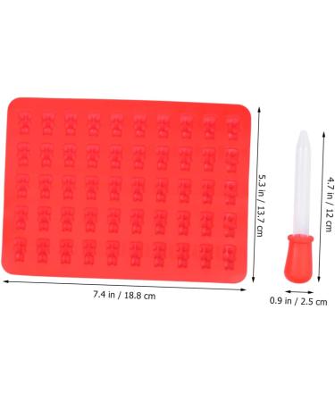 HOMSFOU 50 De para Gelatinas Stencils for Kids Silicone Mold Candy Mold Gummy Mold Bear Shaped Mold Child Dropper Chocolate medium Red - Buy Online on GoSupps.com