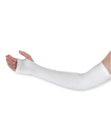 Medline Protective Arm Sleeve with Thumb Loop White Universal Fit 18" Length Durable Medical Equipment