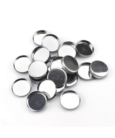 50 Pieces Empty Round Metal Tin Palette Pans Round Metal Pans Cosmetic Eyeshadow Pans for Eyeshadow Palette for Magnetic Makeup Palette  26mm Diameter 3.5mm Height