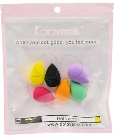 Dolovemk 6PCS Mini Beauty Sponge Blenders Set - Latex-Free, Cheap, Flawless Coverage for Liquid Foundation - 6 Color Makeup Sponges 1.4IN(Dry)/1.6IN(Wet) - Buy Online on GoSupps.com