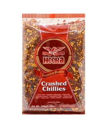 Heera Crushed Chillies 200g Adds Taste And Flavour To Meal - A Must have Indian Spice In Kitchen - Simplifies And Speeds Up The Cooking Process (Pack of 1)