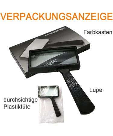 High-Resolution Handheld Magnifying Glass - 4x Enlargement Scratch-Resistant Lens for Reading & Hobbies - Ideal for Seniors - Buy Online on GoSupps.com