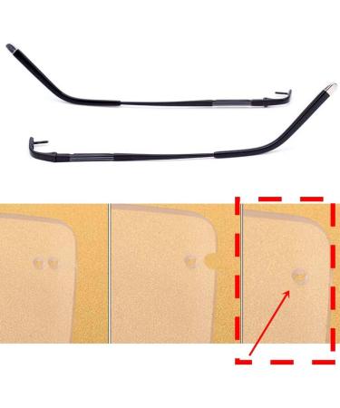 VekkEr Eyeglass Temple Replacement - Metal Repair Parts for Rimless Glasses Black | 1 Pair Eyeglass Temples for International Shipping - Buy Online on GoSupps.com