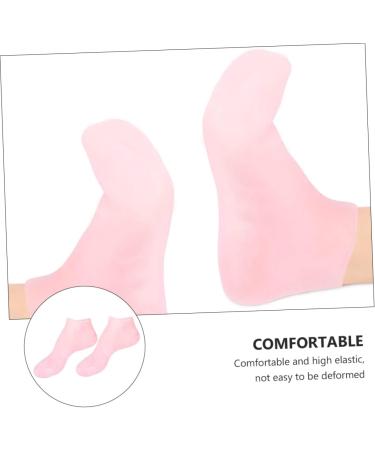 Housoutil 1 Pair Sock Foot Lotion Skin Gel Booties Gel Spa Stocking Dry Cracked Gel Knee Scooter Pad Feet Lotion Rejuvenate Moisturizing Foot Pink Wallet Sebs Heel Miss 22X8.5X1cm - Buy Online on GoSupps.com