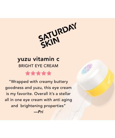 Saturday Skin Yuzu Eye Cream - Vitamin C & Niacinamide for Wrinkles, Puffy Eyes & Dark Circles | Anti-Aging & Moisturizing (15ml) - Buy Online on GoSupps.com
