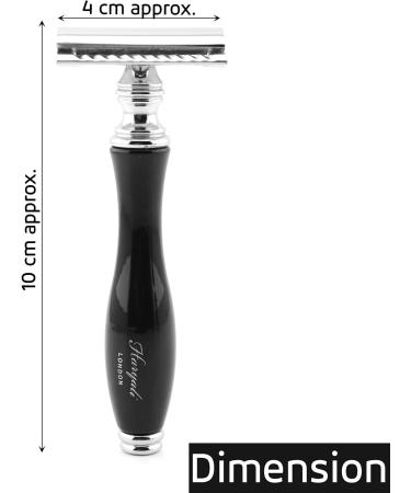 Haryali London 5 Pc Shaving Kit - Double Edge Safety Razor - Badger Hair Brush - Soap, Mug, Stand - Black Color Set, Perfect Gift (Double Edge) - Buy Online on GoSupps.com