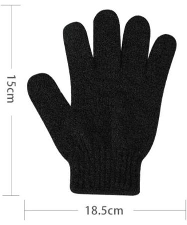 SDENSHI 6Pcs Exfoliating Gloves - Full Body Scrub Accessories for Men & Women | Black - Perfect for Shower & Bath - Buy Online on GoSupps.com