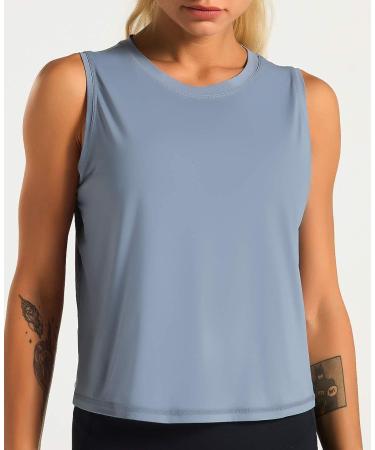 Sleeveless Yoga Workout Tank Top for Women - Dragon Fit Small Blue - Buy Online on GoSupps.com
