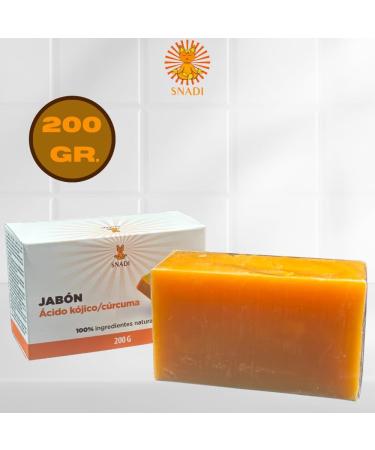  Snadi Kojic Acid & Turmeric Soap | 200g | 100% Natural | Brightening & Anti-Spots | Brightens Skin | Evens Complexion | Reduces Dark Spots Melasma & Scars - Buy Online on GoSupps.com
