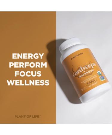 Plant of Life Cordyceps Mushroom Capsules | Energy Performance Adaptogen Biological Modifier | 100% Pure Organic Mushrooms | Vegan Non-GMO| 120 ct - Buy Online on GoSupps.com