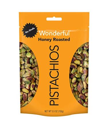 Wonderful Pistachios No Shells Honey Roasted - 5.5oz Resealable Pouch - Buy Online on GoSupps.com