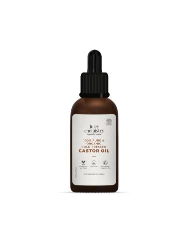 Juicy Chemistry Certified Organic Castor Oil - 100% Natural Carrier Oil for Radiant Skin & Hair Conditioning (30ml) - International Shipping Available - Buy Online on GoSupps.com