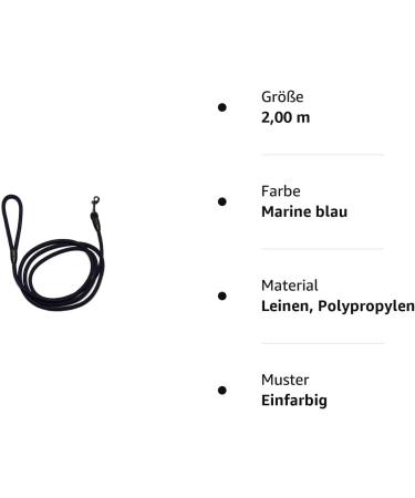 Buy Navy Blue Rope Leash - Basic 10mm 2.00m 27 Colors 7 Lengths | Premium Quality International Shipping - Buy Online on GoSupps.com