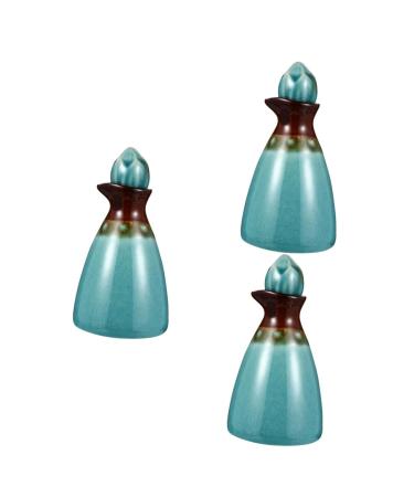 Zerodeko 3pcs Aromatherapy Bottle Bottled Ceramics Essential Oil Bottle 11X6cmx3pcs Bluex3pcs