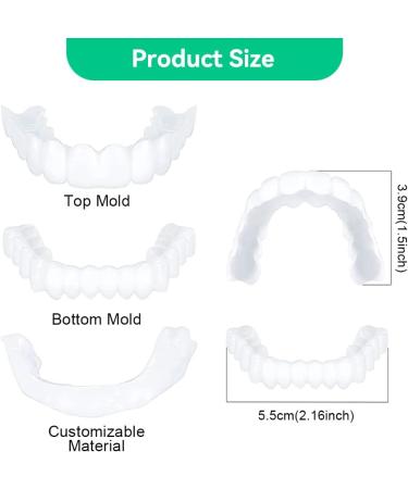 Shop Hojalis 3 Pairs of Cosmetic Veneer Teeth | Provisional Dentures for Men & Women | Durable Fake Teeth for Perfect Smile - Buy Online on GoSupps.com