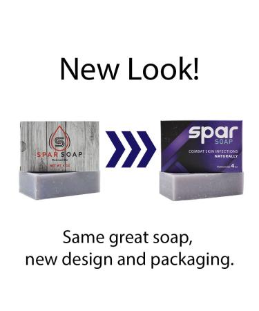 Spar Soap Platinum Antifungal Antibacterial Bar with Tea Tree, Rosemary, Cassia, and Clove - Moisturizing Mango and Shea Butter, Ideal for Body Odor, Jock Itch, Ringworm, Athlete's Foot | Perfect for Contact Sport Athletes - Buy Online on GoSupps.com