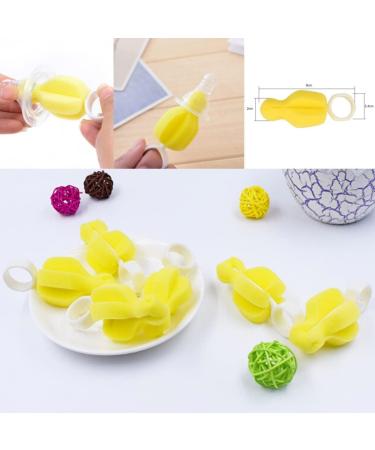 Baby Bottle Brush Set - Pacifier & Nipple Cleaning Sponge - Yellow 2 Pack - Perfect for Baby Milk Bottle Washing - Buy Online on GoSupps.com