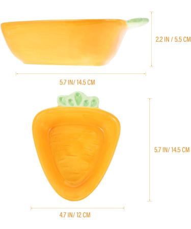ULTECHNOVO Ceramic Carrot Food Bowl for Small Animals - Hamster Feeding Bowl - Buy Online on GoSupps.com
