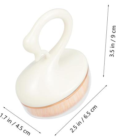 Mikinona Makeup Brush Oval Makeup Loose Powder Brush Makeup Foundation Buffing Brush Liquid Foundation Makeupbrush Flat Top Foundation Brush Powder Foundation Brush White Artificial Fiber 9X6.5X4.5CM White - Buy Online on GoSupps.com