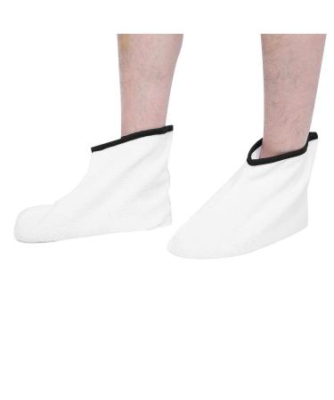 Terry cloth booties for feet 1 pair of cotton thick spa therapy hand gloves paraffin wax gloves and booties for the manicure with warmer heating