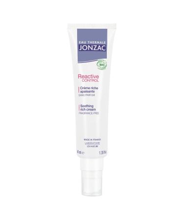 EAU THERMALE JONZAC Soin Visage Apaisant pour Peaux Sensibles Texture Riche & Bio (Tube 40 ml) - Le Lot De 2