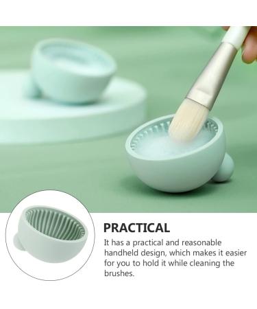 FOMIYES Silicone Makeup Brush Cleaner Bowl | Portable Cosmetic Brush Washer & Scrubber Pad - Buy Online on GoSupps.com