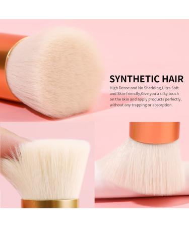 DUcare Foundation Brush - Professional Flat Top Kabuki Makeup Brush for Liquid & Powder | Synthetic Blending & Buffing Brush in White/Gold - Buy Online on GoSupps.com