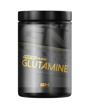 GN Laboratories nanopure glutamine (500 g glutamine powder) - 100% vegan amino acid - nanopure purity - made in Germany - proteinogenic amino acid - easy to dose